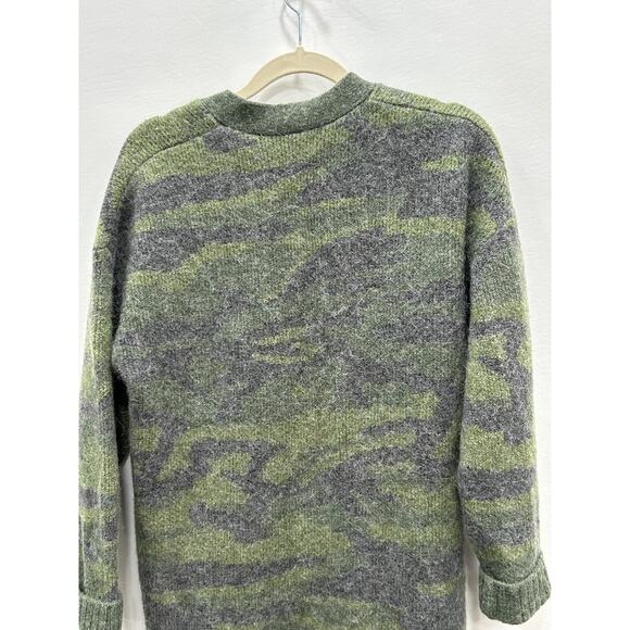 Rails Womens Runi Cardigan Sweater Button Front Wool Alpaca Blend Camo Green S - Picture 5 of 11